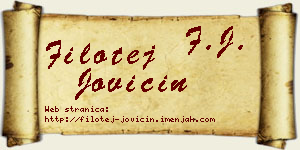 Filotej Jovičin vizit kartica